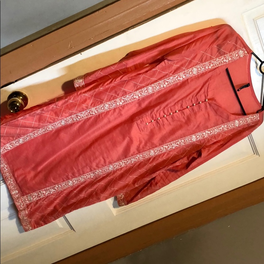 Peach Origins Cotton Kurta medium